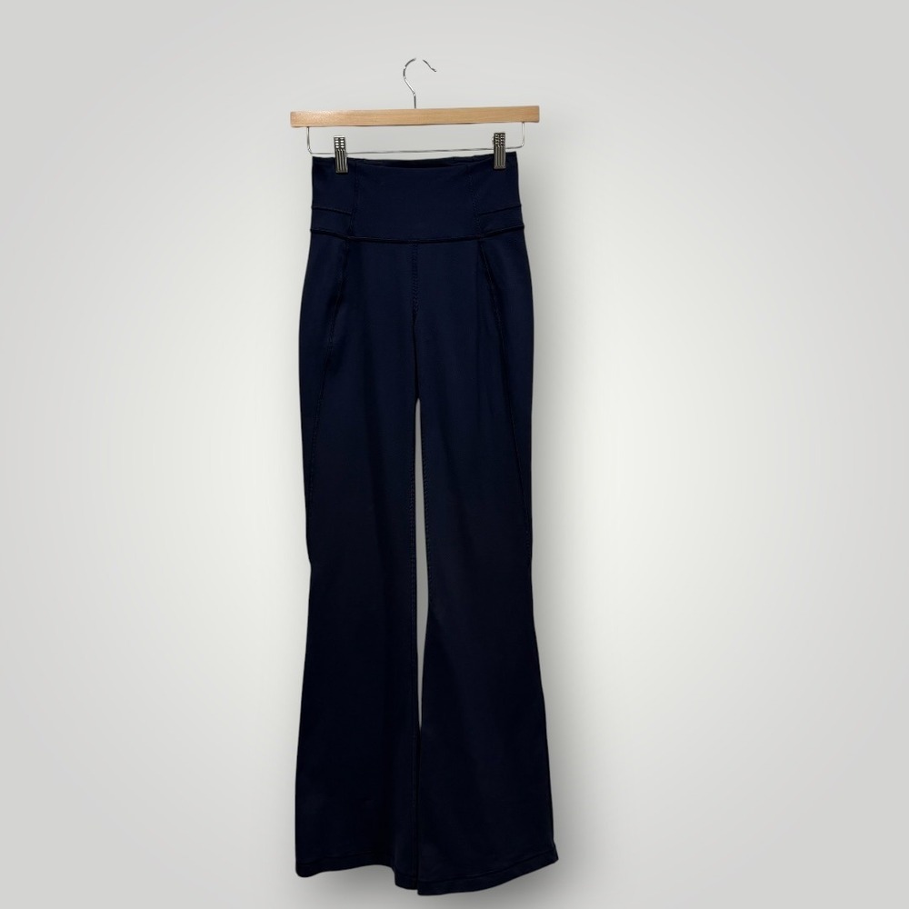 Lululemon Groove Pant Flare Navy Blue High Rise Yoga Pants Size 4